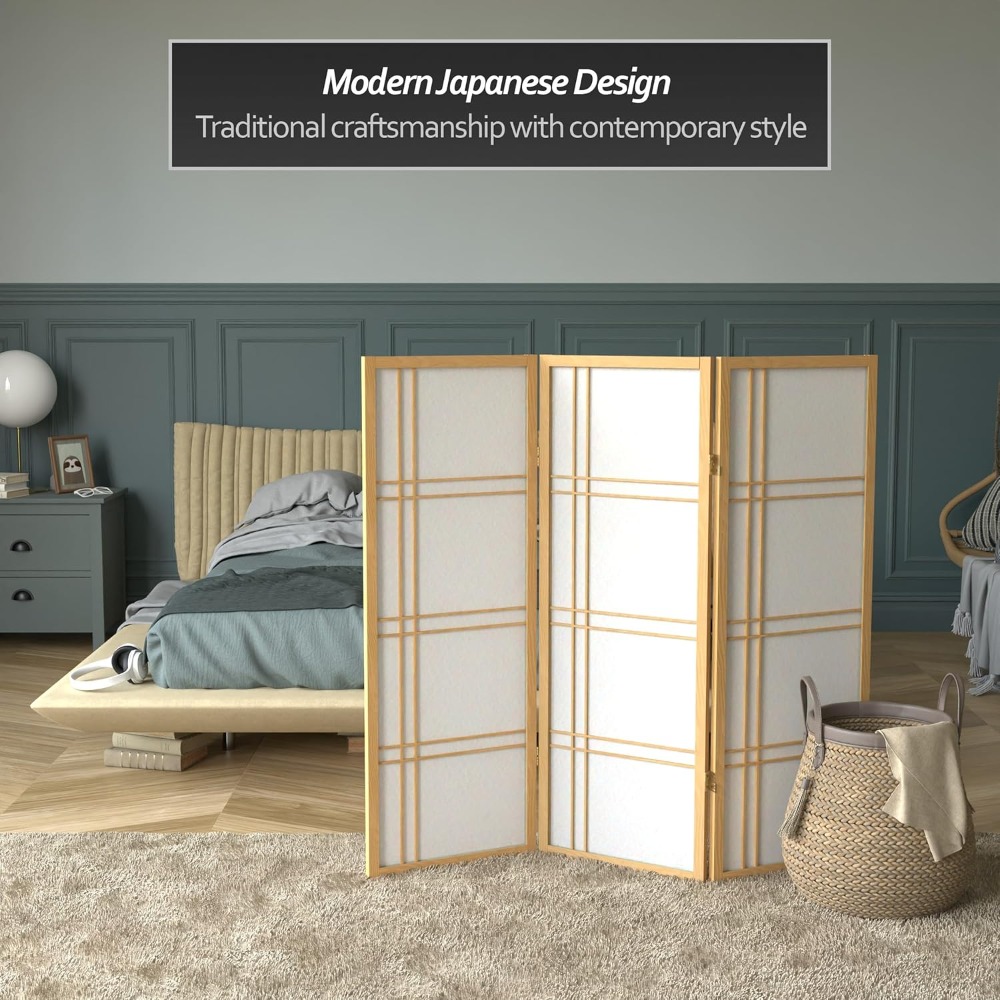 3 Panel Natural Shoji Screen S - Shoji Screen Divider ulasan dan harga