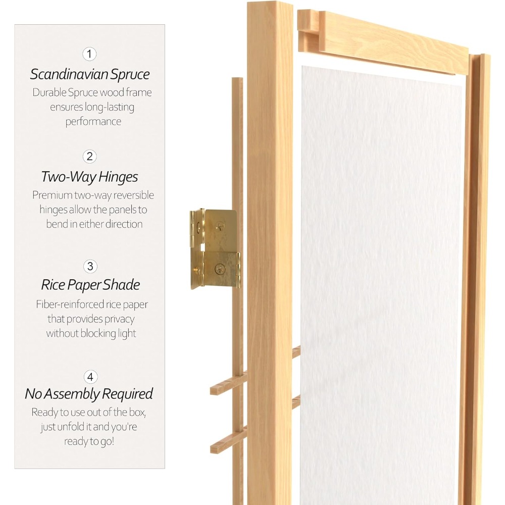 3 Panel Natural Shoji Screen S - Shoji Screen Divider ulasan dan harga