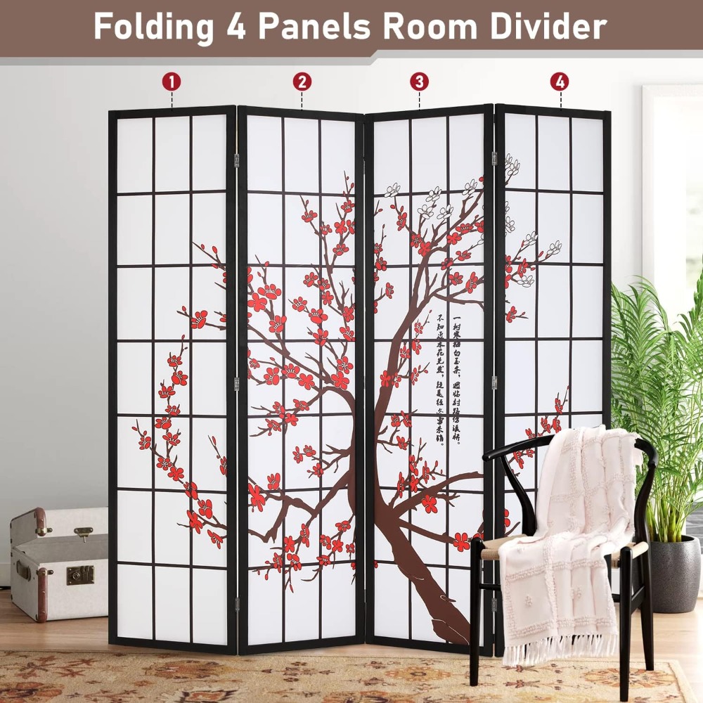 FDW 6Ft Folding Privacy Divide - Shoji Screen Divider ulasan dan harga