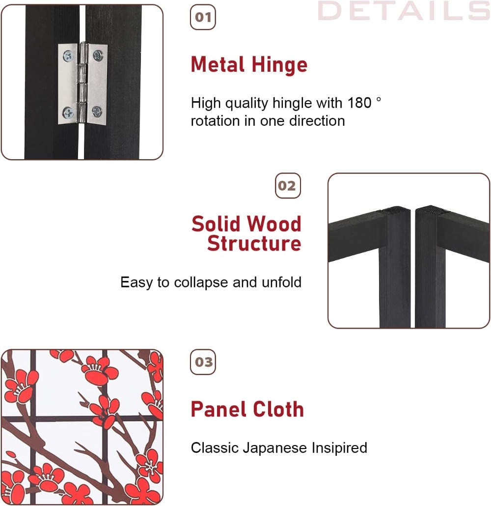 FDW 6Ft Folding Privacy Divide - Shoji Screen Divider ulasan dan harga