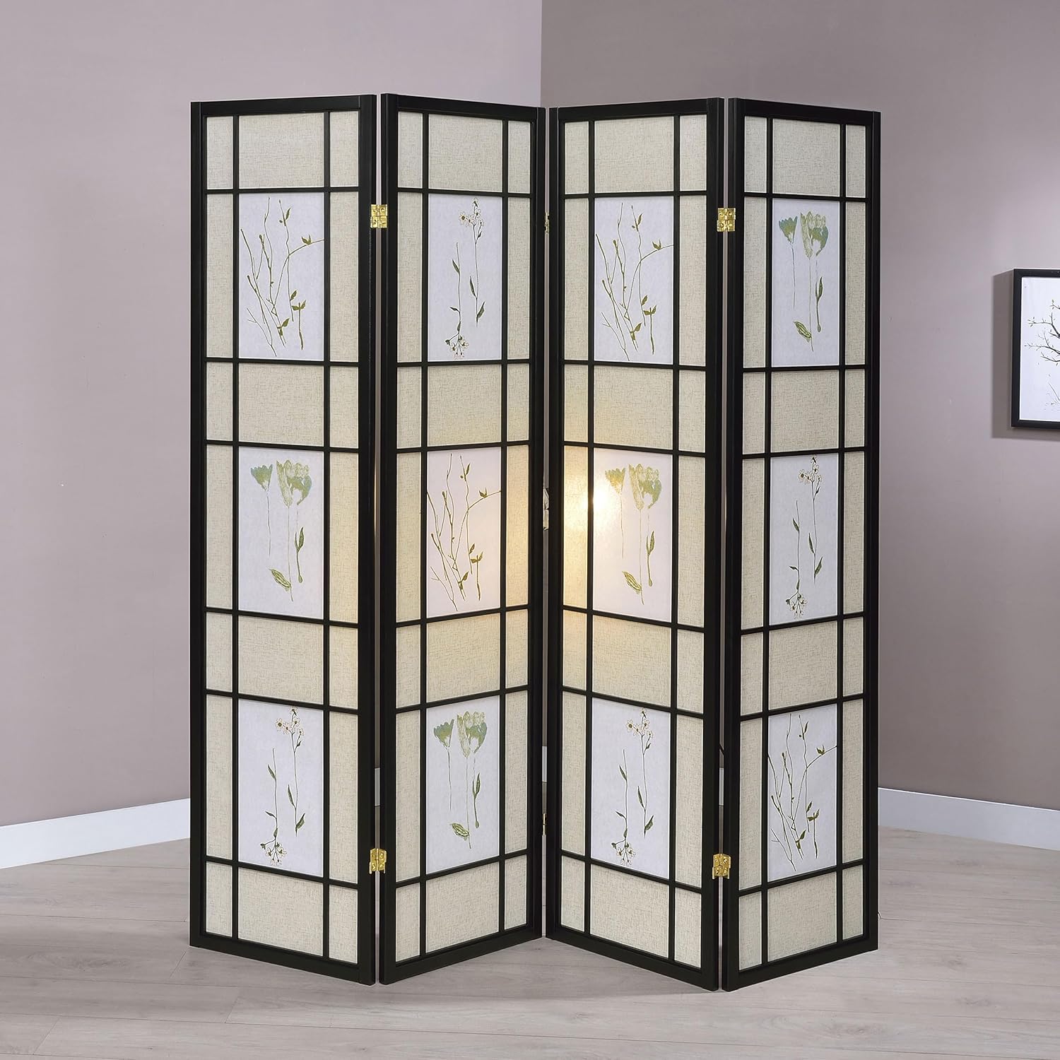 70-Inch 4-Panel Room Divider F - Shoji Screen Divider ulasan dan harga