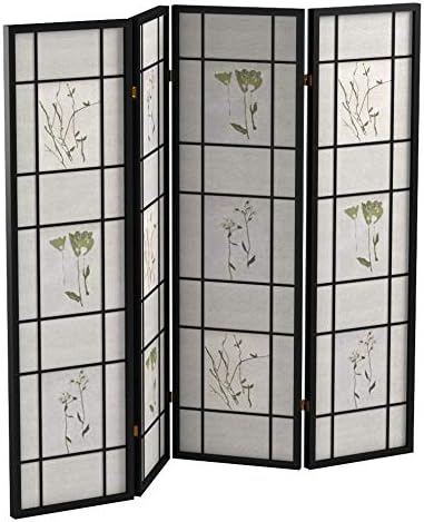 70-Inch 4-Panel Room Divider F - Shoji Screen Divider ulasan dan harga