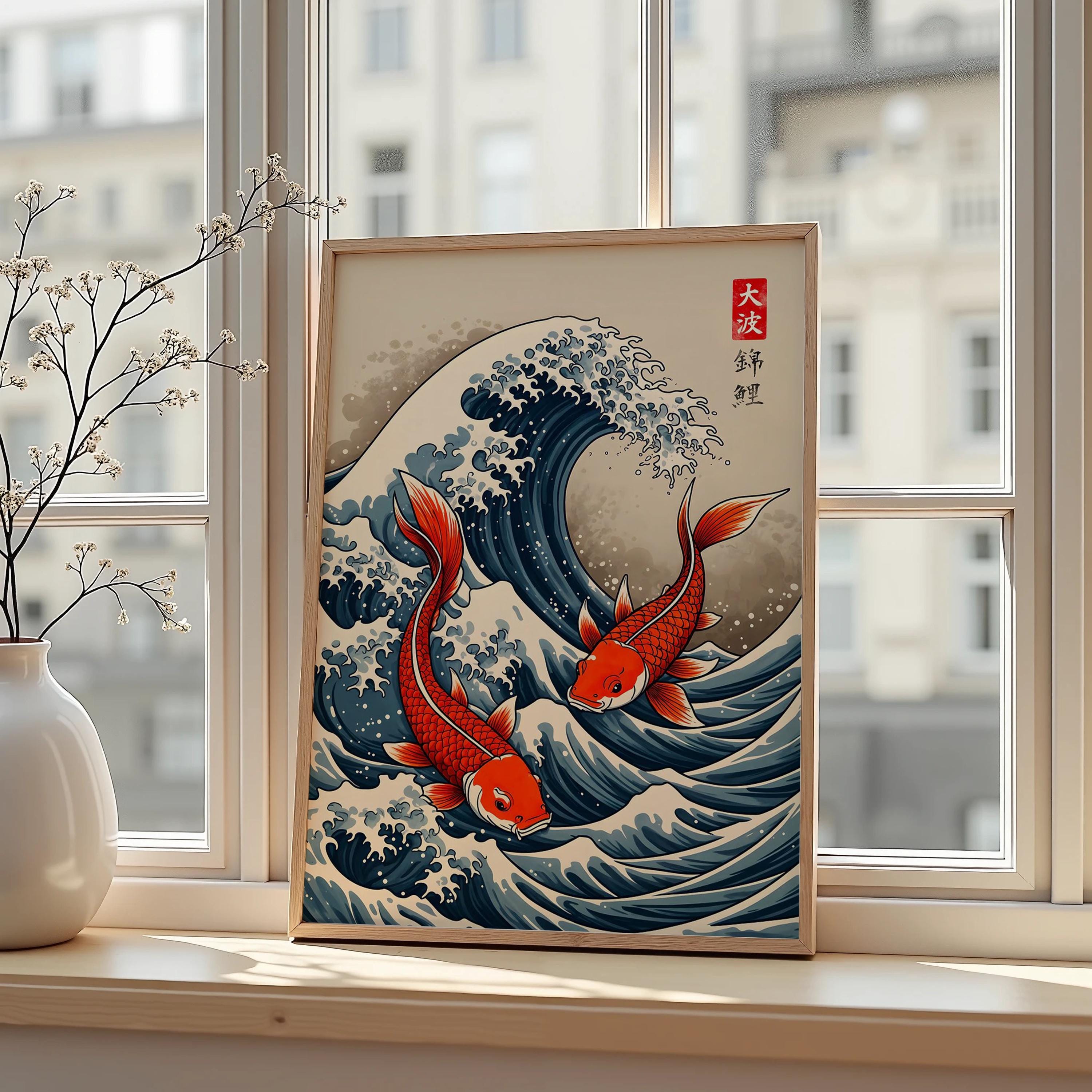 Japanese Red Koi Fish Canvas P - Japanese Lifestyle Gifts ulasan dan harga
