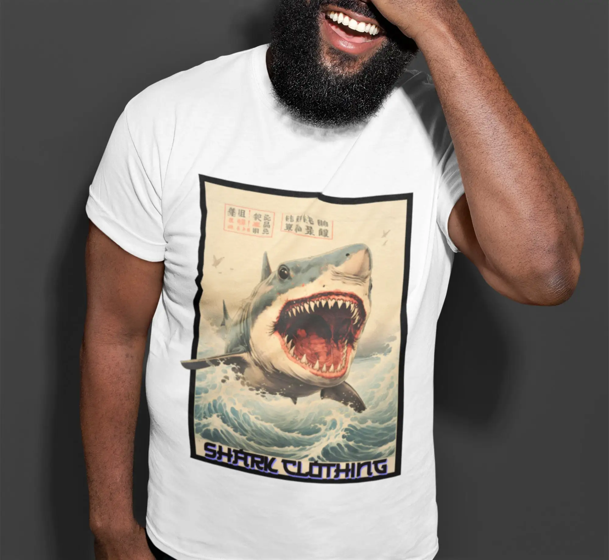Japanese shark T Shirt Heavy C - Japanese Lifestyle Gifts ulasan dan harga