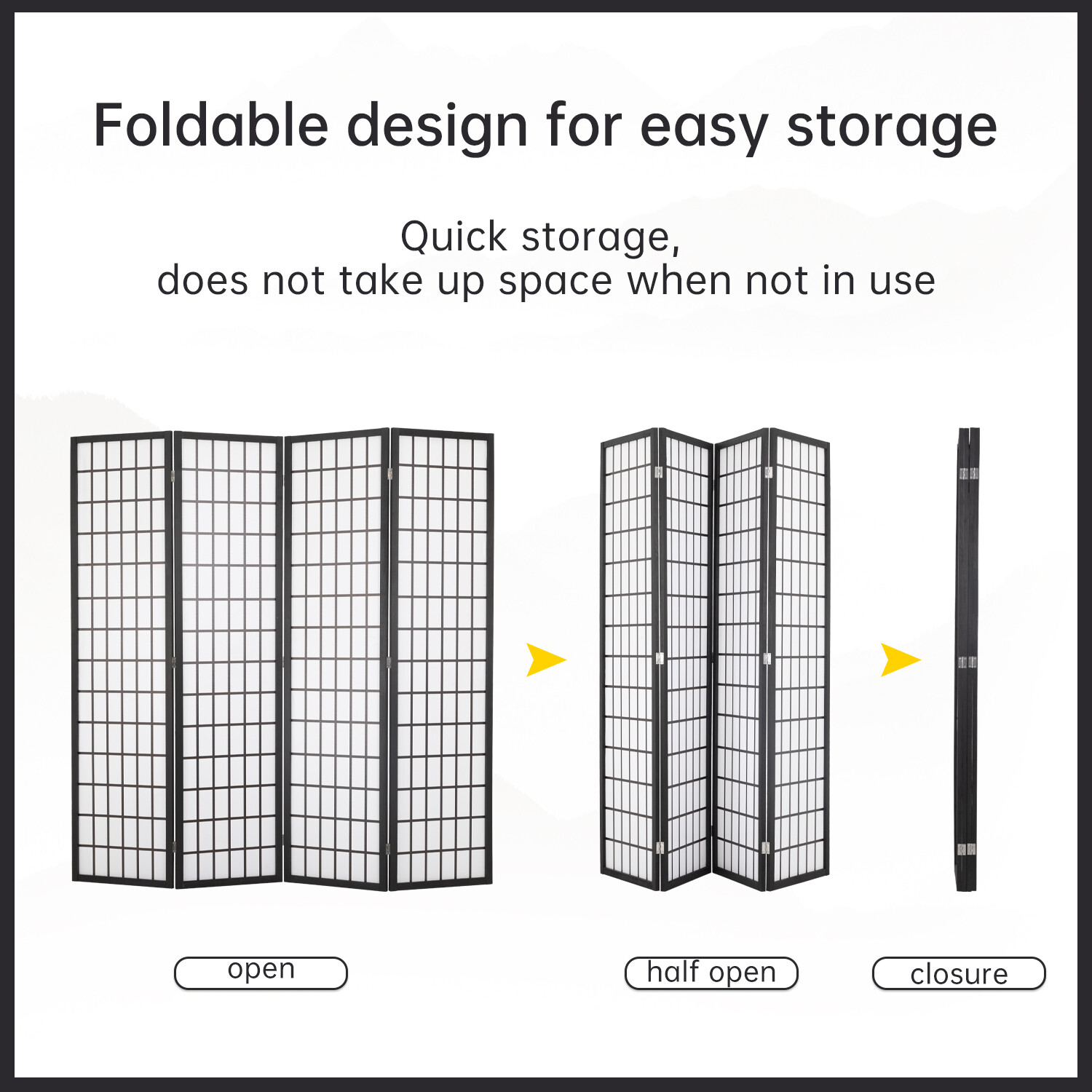 Room Divider 4 Panel Oriental  - Shoji Screen Divider ulasan dan harga