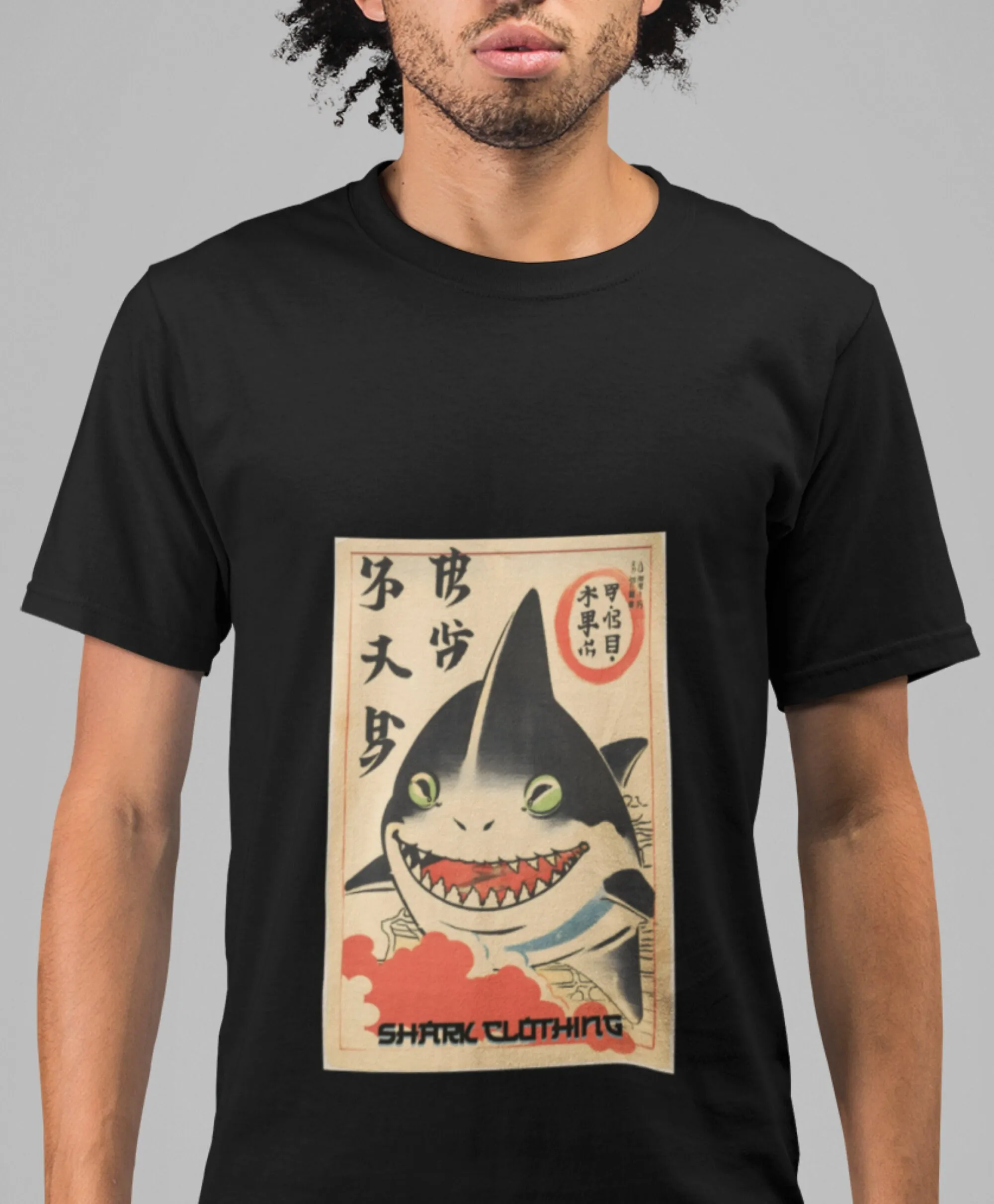 Japanese shark T Shirt Heavy C - Japanese Lifestyle Gifts ulasan dan harga