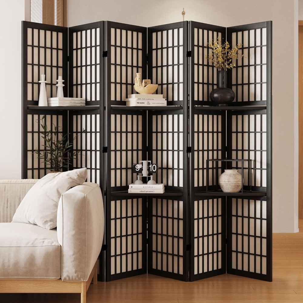 Room Divider with Shelves, 66. - Shoji Screen Divider ulasan dan harga