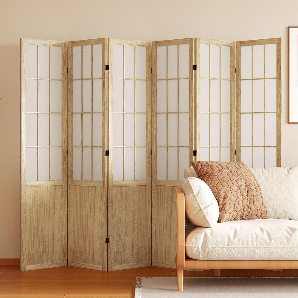 Room Divider, 66.9Inch Tall Ja - Shoji Screen Divider ulasan dan harga