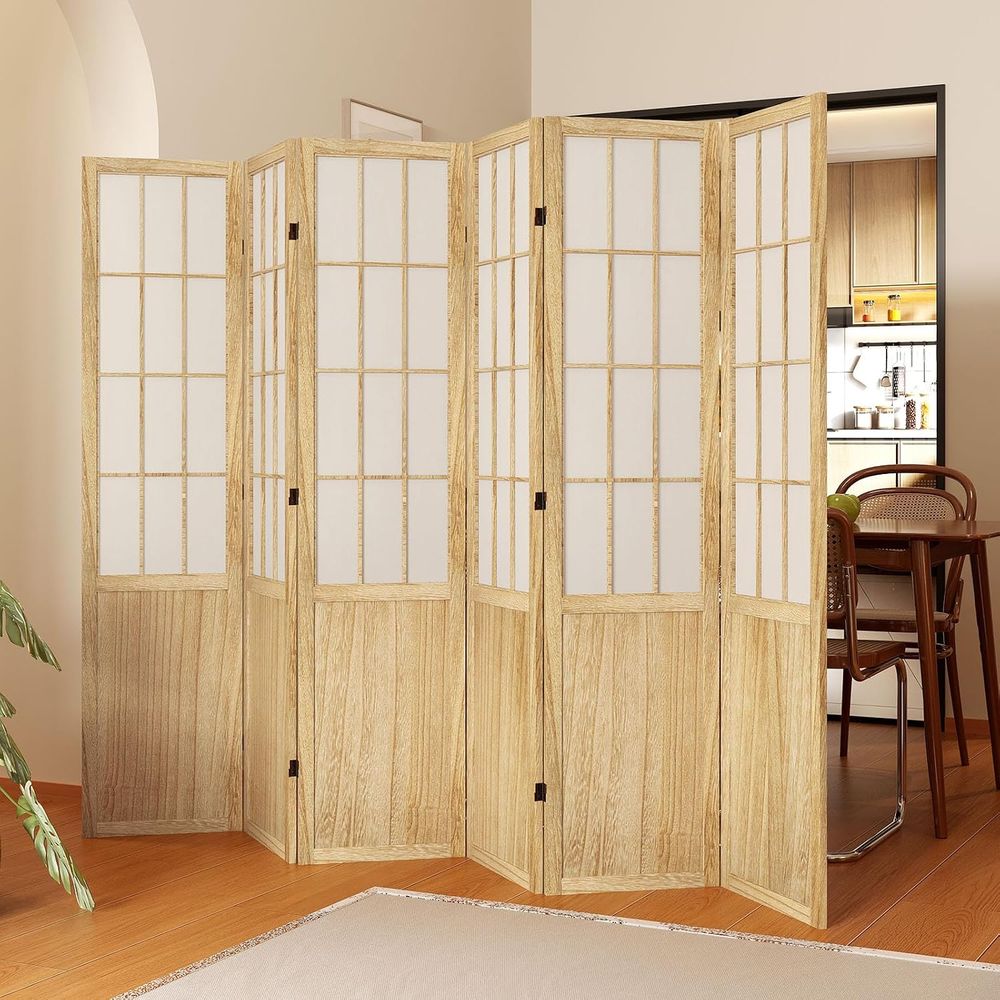 Room Divider, 66.9Inch Tall Ja - Shoji Screen Divider ulasan dan harga